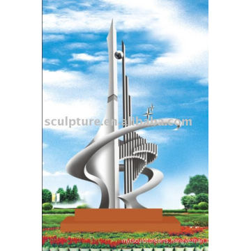 Modern Large Abstract Arts Stainless Steel Sculpture for garden decoration